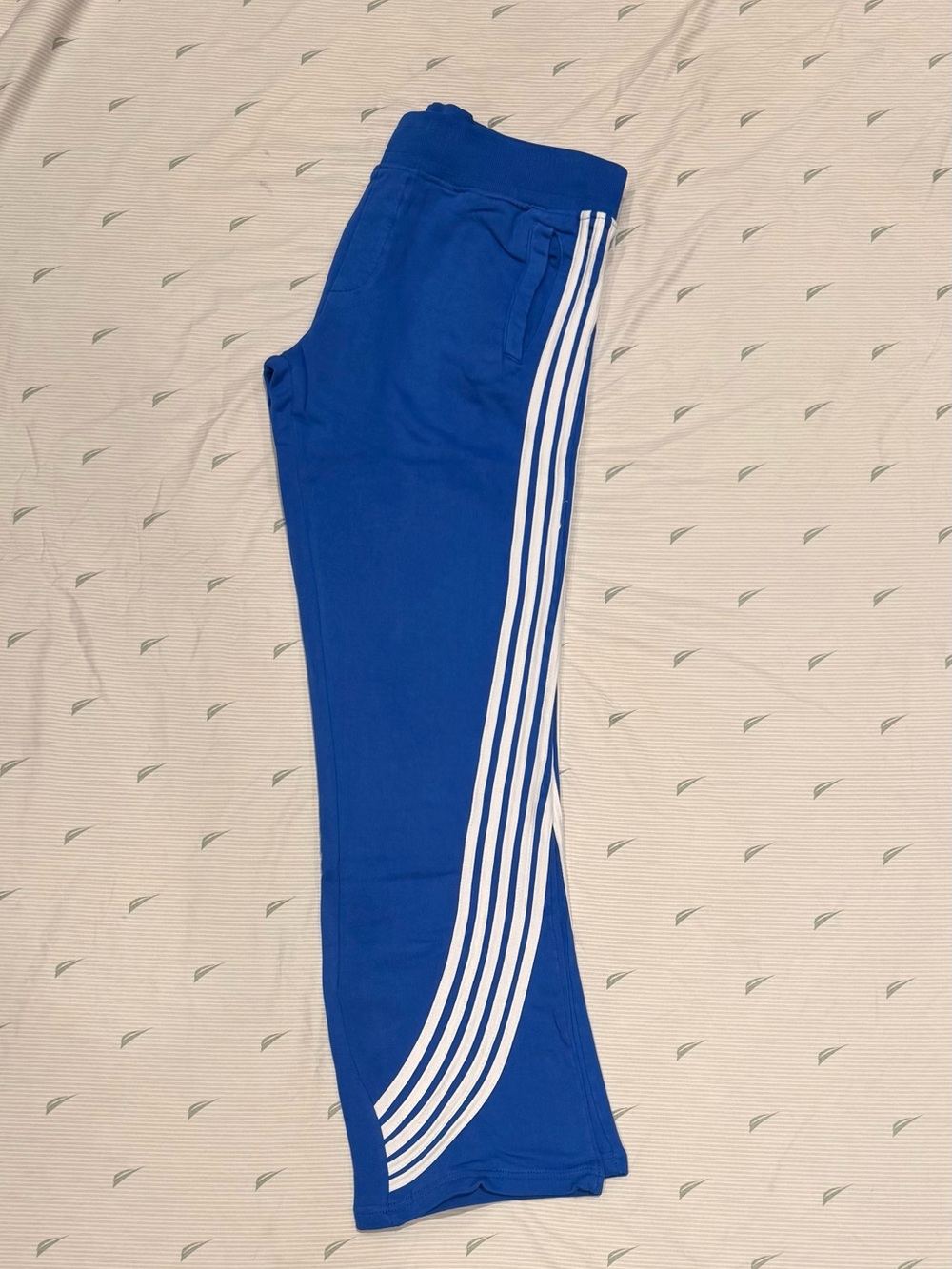 Royal Blue Track Joggers with White Side Stripes